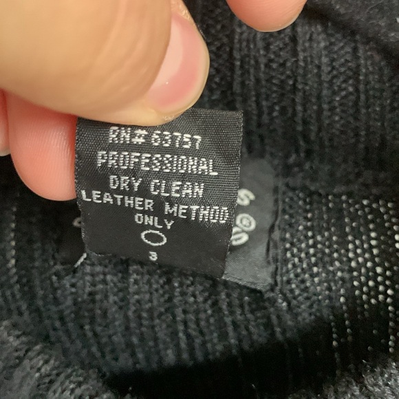 Vintage Suede and Knit Zip Cardigan Size M - Picture 3 of 5